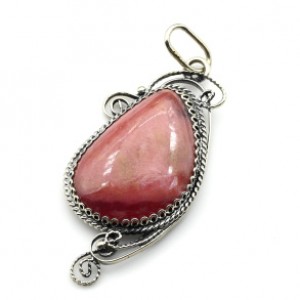 Кулон родонит 21*42мм.