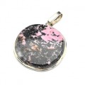 Кулон родонит 34*36мм.