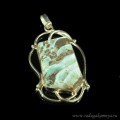 Кулон с хризоколлой 30*46мм.