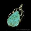 Кулон с хризоколлой капля 25*40мм.