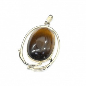 Кулон с тигровым глазом 32*42мм.