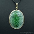 Кулон флюорит овал 37*46мм.