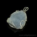 Кулон из халцедона в посеребрении 28*38мм. Кулон из халцедона в посеребрении 28*38мм.