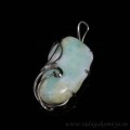 Кулон с хризопразом 28*48мм.