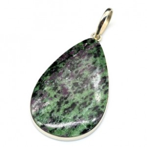 Кулон из цоизита (нат.) " Капля " 28*45мм.