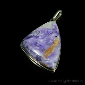 Кулон с чароитом " Грация " 30*38мм.