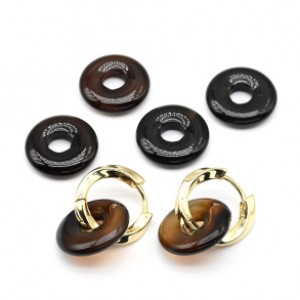 Бусина - бублик для швенз из агата 18*4мм, 1шт