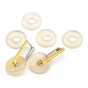 Бусина - бублик для швенз из агата светлого 18*4мм, 1шт