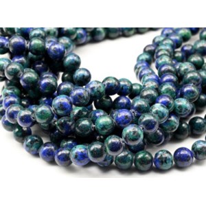 Нитка азуромалахит (иск.) шарик 10мм 39шт