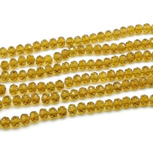 Бусины из циркона рондель гр.10мм цвет цитрин, 54см, 67 бусин Бусины из циркона рондель гр.10мм цвет цитрин, 54см, 67 бусин