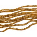 Бусины из циркона рондель гр.4мм цвет тем.цитрин, 39,5см, 129 бусин