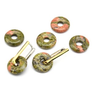 Бусина - бублик для швенз унакит 18*4мм, 1шт