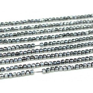 Бусины из терагерцевого камня кубик гр.5мм, 39см, 74 бусины