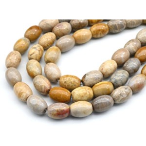 Бусины из коралла бочонок 14*18мм, 39см, 22 бусины