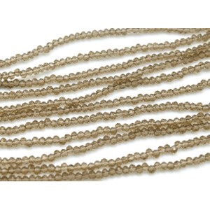 Бусины из циркона рондель гр.2мм цвет раухтопаз, 32см, 170 бусин