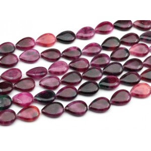Бусины из турмалина искусственного капля 18*25мм, 39см, 16 бусин