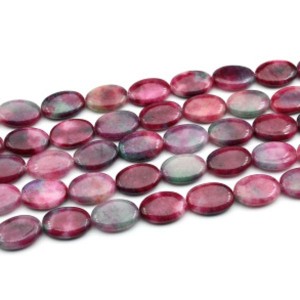 Бусины из турмалина искусственного овал 18*25мм, 40см, 16 бусин