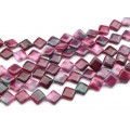 Бусины из турмалина искусственного ромб 18мм, 39,5см, 22 бусины