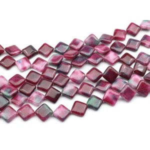 Бусины из турмалина искусственного ромб 18мм, 39,5см, 22 бусины