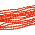 Бусины из циркона капля гр.3*5мм цвет красный, 46,5см, 100 бусин Бусины из циркона капля гр.3*5мм цвет красный, 46,5см, 100 бусин
