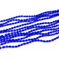 Бусины из циркона капля гр.3*5мм цвет синий яркий, 48,5см, 100 бусин