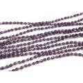 Бусины из циркона капля гр.3*5мм цвет фиолетовый, 46,5см, 100 бусин