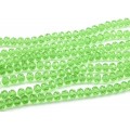 Бусины из циркона рондель гр.10мм цвет лайм, 54см, 67 бусин