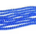 Бусины из циркона рондель гр.10мм цвет синий, 54см, 67 бусин