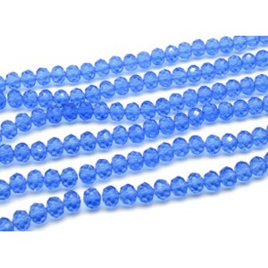 Бусины из циркона рондель гр.10мм цвет васильковый, 53см, 67 бусин Бусины из циркона рондель гр.10мм цвет васильковый, 53см, 67 бусин