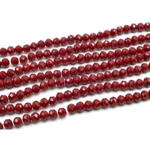 Бусины из циркона рондель гр.10мм цвет красный матовый, 52см, 67 бусин Бусины из циркона рондель гр.10мм цвет красный матовый, 52см, 67 бусин
