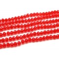 Бусины из циркона рондель гр.10мм цвет красный, 55см, 67 бусин Бусины из циркона рондель гр.10мм цвет красный, 55см, 67 бусин