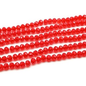Бусины из циркона рондель гр.10мм цвет красный, 55см, 67 бусин Бусины из циркона рондель гр.10мм цвет красный, 55см, 67 бусин