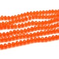 Бусины из циркона рондель гр.10мм цвет оранжевый, 53см, 67 бусин