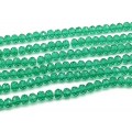 Бусины из циркона рондель гр.10мм цвет ярко зеленый, 51см, 67 бусин