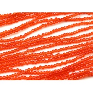 Бусины из циркона рондель гр.2мм цвет алый, 36см, 190усин