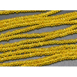 Бусины из циркона рондель гр.2мм цвет апельсиновый, 29см, 180 бусин