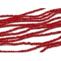 Бусины из циркона рондель гр.2мм цвет бордовый, 31см, 180 бусин