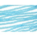 Бусины из циркона рондель гр.2мм цвет голубой, 30см, 175 бусин