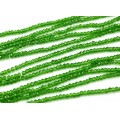 Бусины из циркона рондель гр.2мм цвет зеленый, 33см, 175 бусин