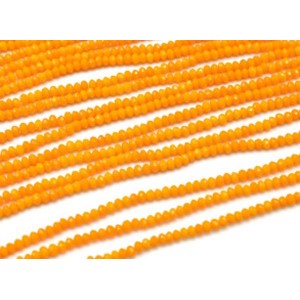 Бусины из циркона рондель гр.2мм цвет оранжевый матовый, 31см, 175усин