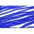 Бусины из циркона рондель гр.2мм цвет синий яркий, 30см, 180 бусин