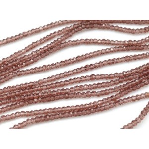 Бусины из циркона рондель гр.2мм цвет сиреневый, 31см, 180 бусин