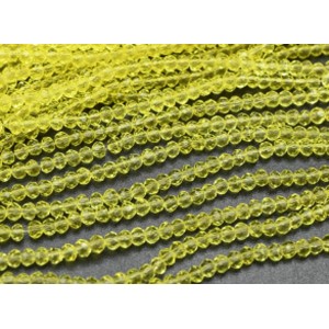 Бусины из циркона рондель гр.3мм цвет желтый, 43,5см, 175 бусин