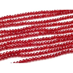 Бусины из циркона рондель гр.4мм цвет бордовый, 42,5см, 129 бусин