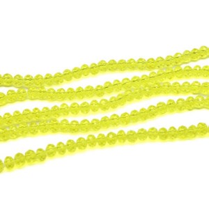 Бусины из циркона рондель гр.6мм цвет желтый, 41см, 92 бусины