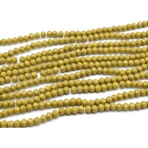 Бусины из циркона рондель гр.6мм цвет олива, 42см, 92 бусины