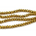 Бусины из циркона рондель гр.8мм цвет золото, 42см, 68 бусин Бусины из циркона рондель гр.8мм цвет золото, 42см, 68 бусин