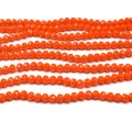 Бусины из циркона рондель гр.8мм цвет оранжевый матовый, 43,5см, 69 бусин