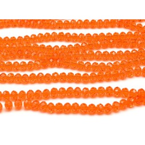 Бусины из циркона рондель гр.8мм цвет оранжевый, 42см, 68 бусин