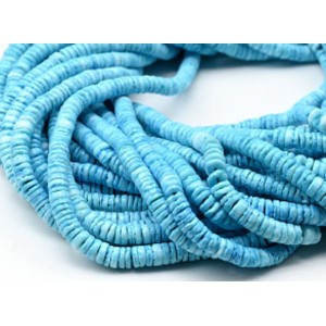 Бусины из ракушки диски 6-6,5мм цвет голубой, 58см, 298 бусин Бусины из ракушки диски 6-6,5мм цвет голубой, 58см, 298 бусин